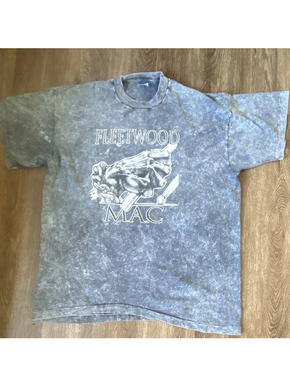 Fruit of the Loom Gray Fleetwood Mac Graphic Tee from 1968 tour- HTF & rare!!!